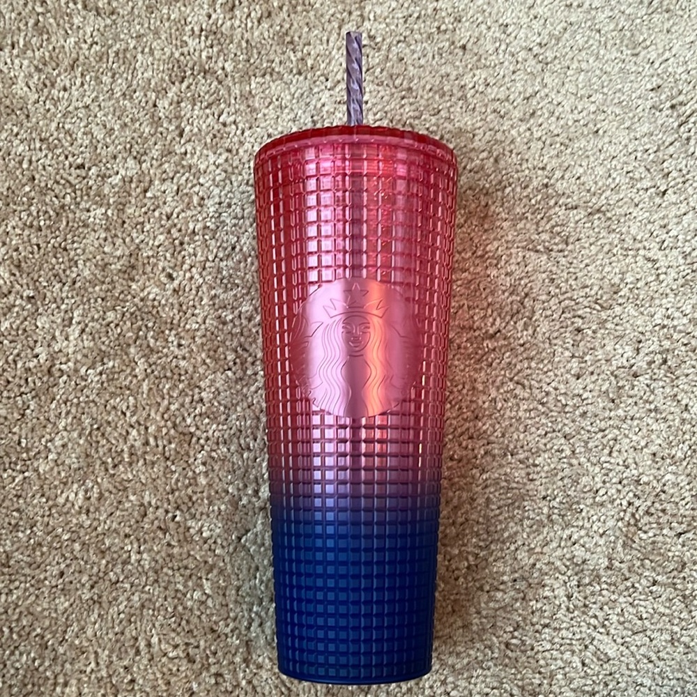 Starbucks 2022 Watermelon Ombré Grid Tumbler